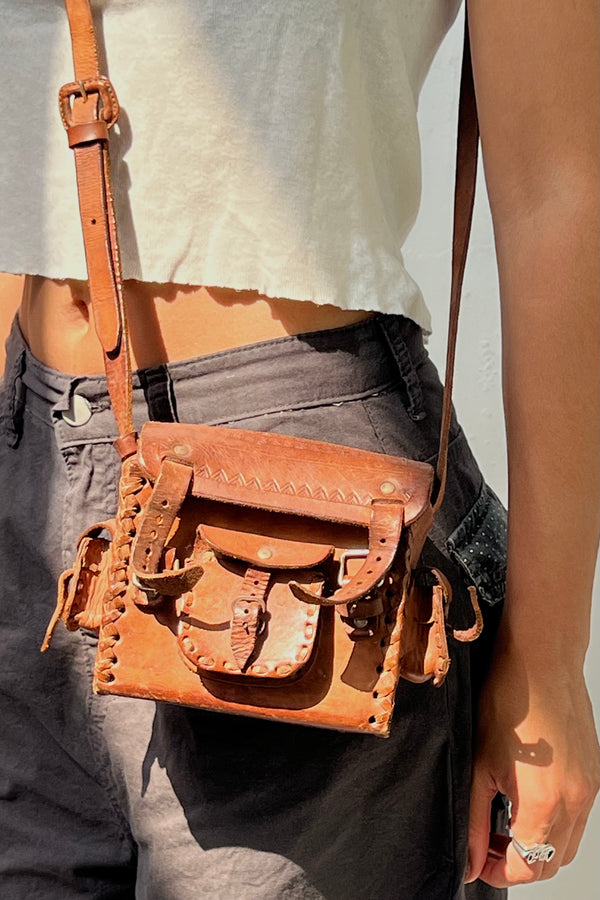 Vintage Leather Camera Bag Mini