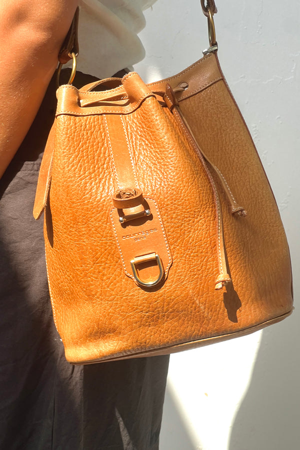 Vintage Reworked Courreges Leather Bucketbag