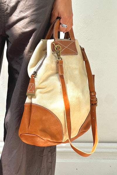 Anna Corinna Foly + Corinna Leather Canvas Tote Bag, view 2
