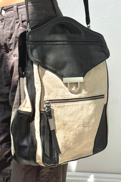 Anna Corinna Leather and Canvas Oversize Tote Foly + Corinna, view 3