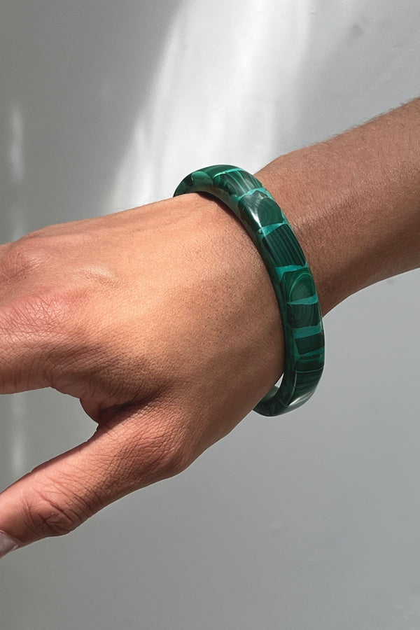 Vintage Malachite Mosaic Bangle