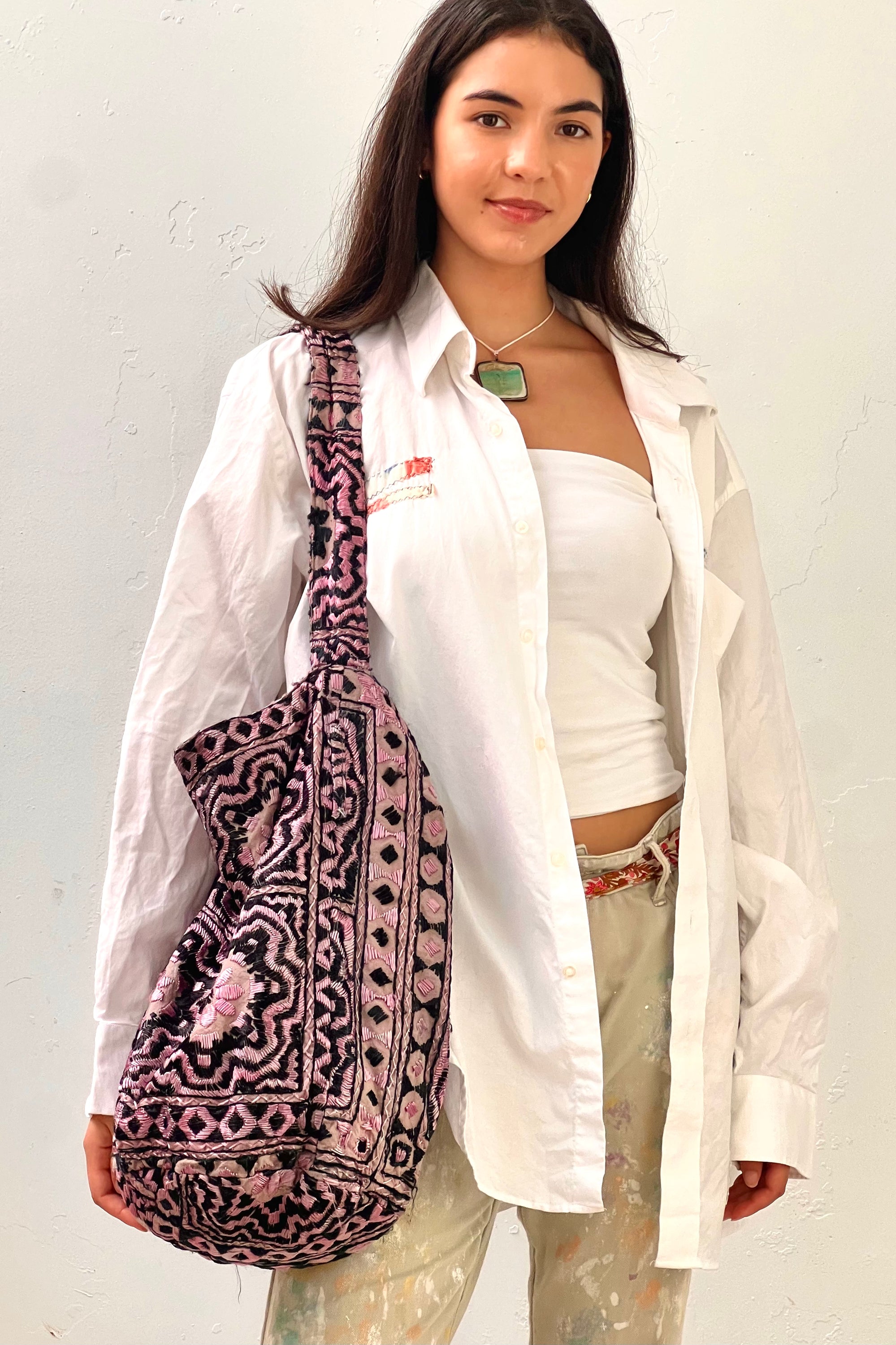 Vintage Embroidered Bucket Bag Selected by Anna Corinna