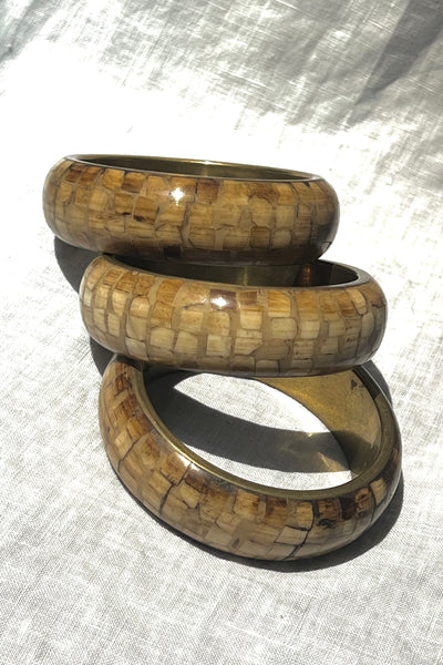 Vintage Brass Bracelet Stack, view 3