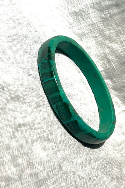 Vintage Malachite Mosaic Bangle, view 2