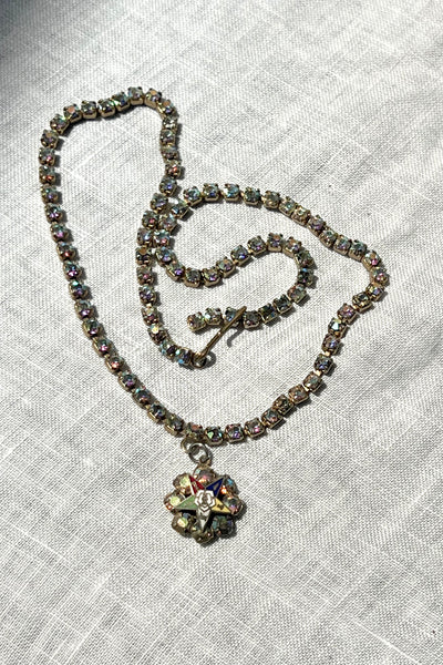Vintage Rhinestone Star Choker, view 3