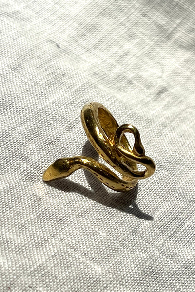 Vintage Gold Filled Serpent Ring, view 3