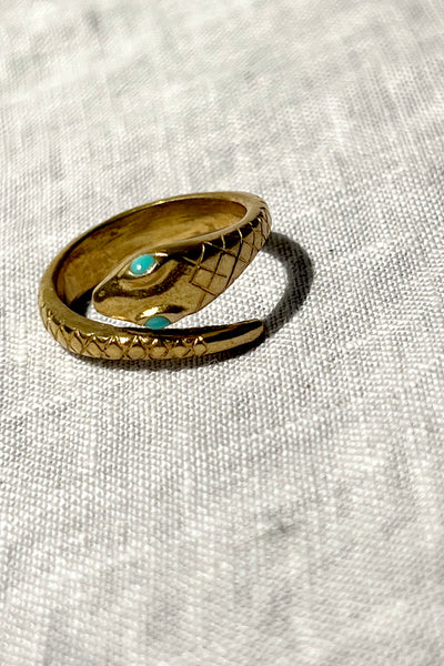 Vintage Gold Filled Snake Ring, view 3