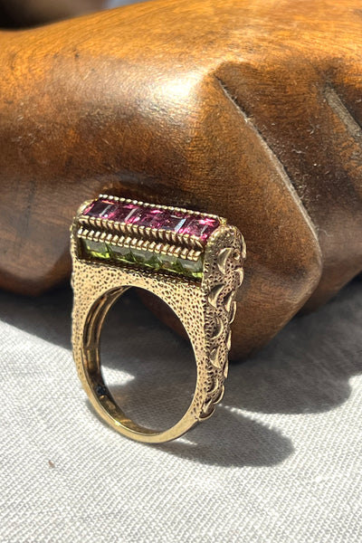 Vintage Gold Plated Spinner Ring, view 3