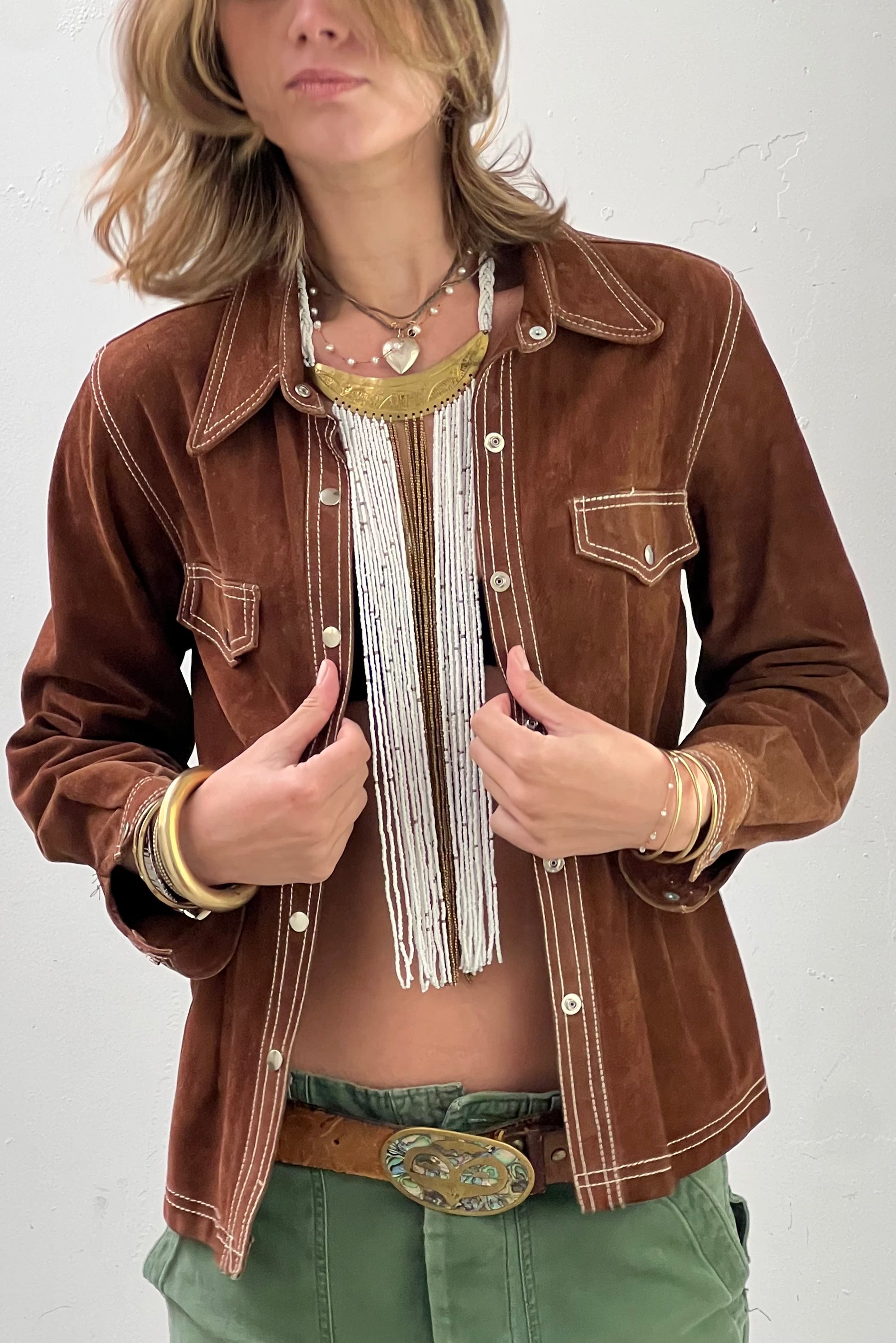 Vintage Suede Shirt Jacket Selected by  Anna Corinna