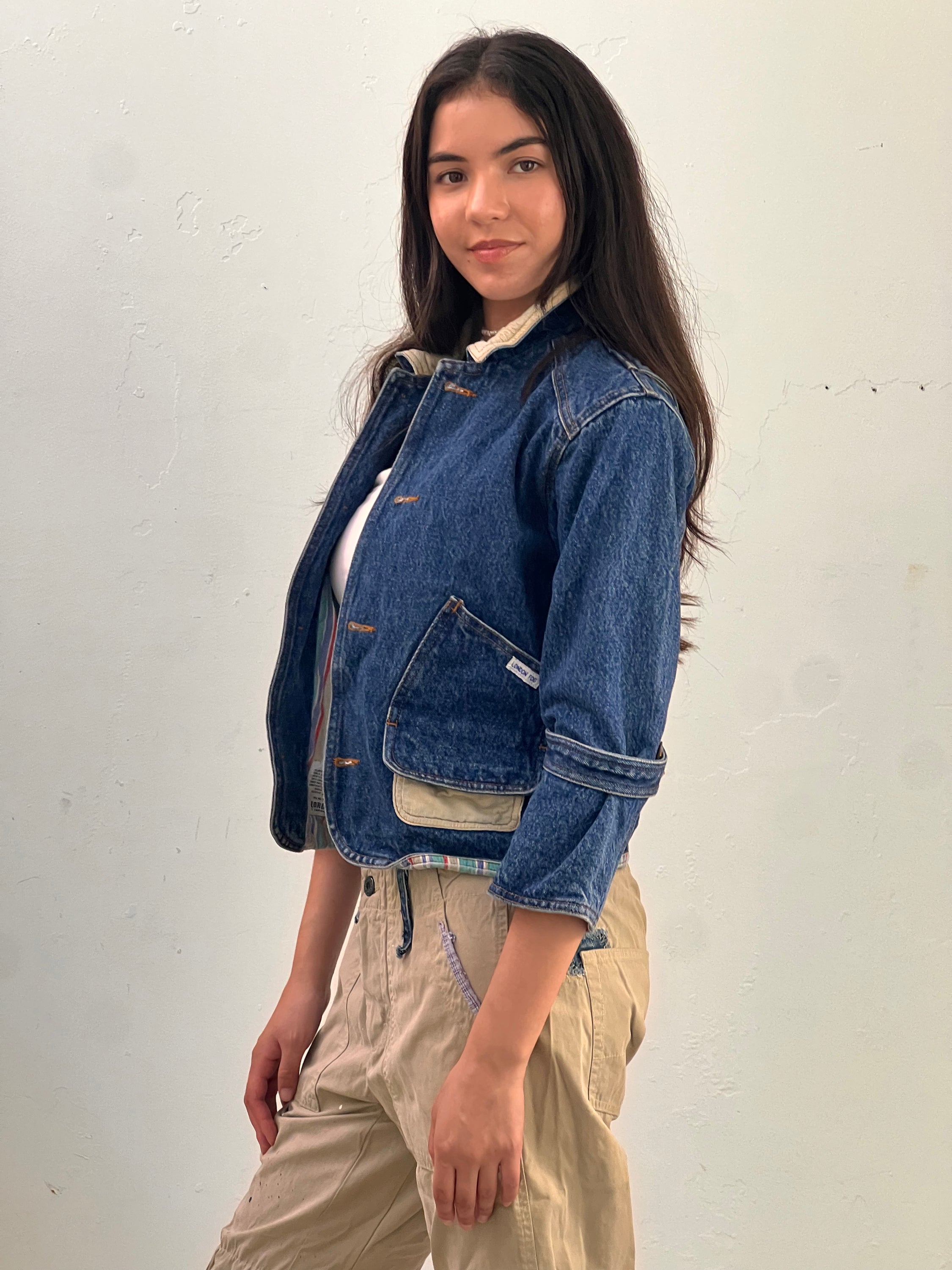 Vintage London Fog Denim Jean jacket Selected by Anna Corinna