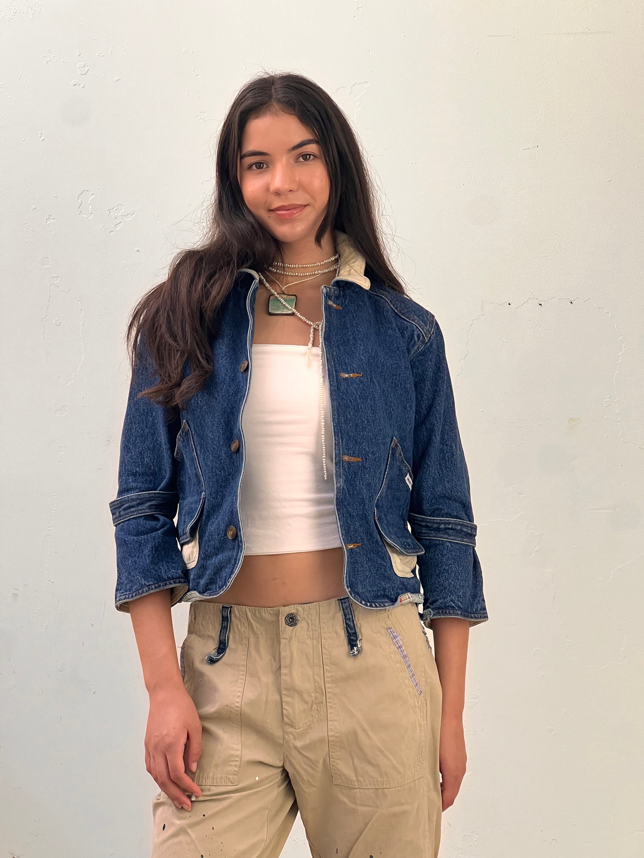 Vintage London Fog Denim Jean jacket Selected by Anna Corinna