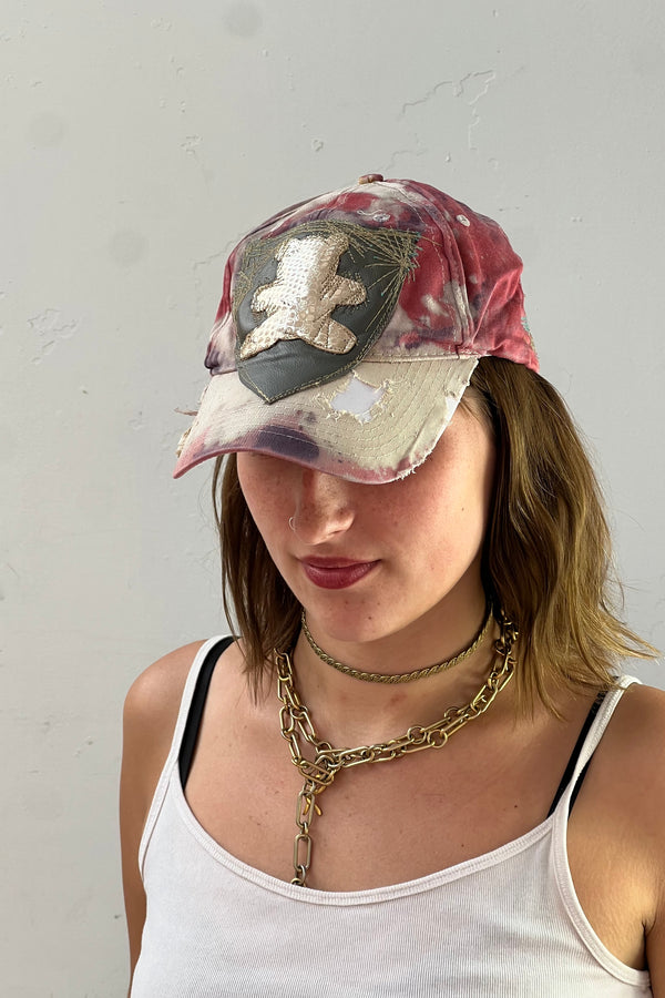 Vintage Reworked Trucker Cap, Pink