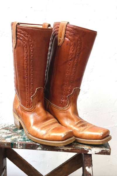 Vintage Dingo Square Toe Cowboy Boots