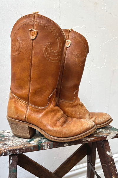 Vintage Cowboy Boots Perfectly Distressed