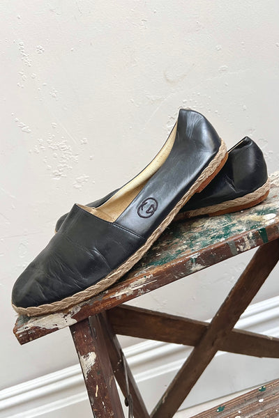 Vintage Gucci Leather Espadrills