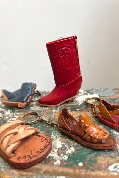 Vintage Cowboy Boot Mini Handmade Leather