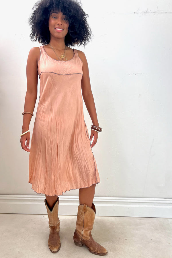 Vintage Silky Nudy Slip Dress, Rayon