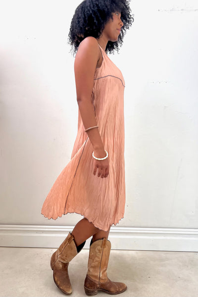 Vintage Silky Nudy Slip Dress, Rayon, view 2