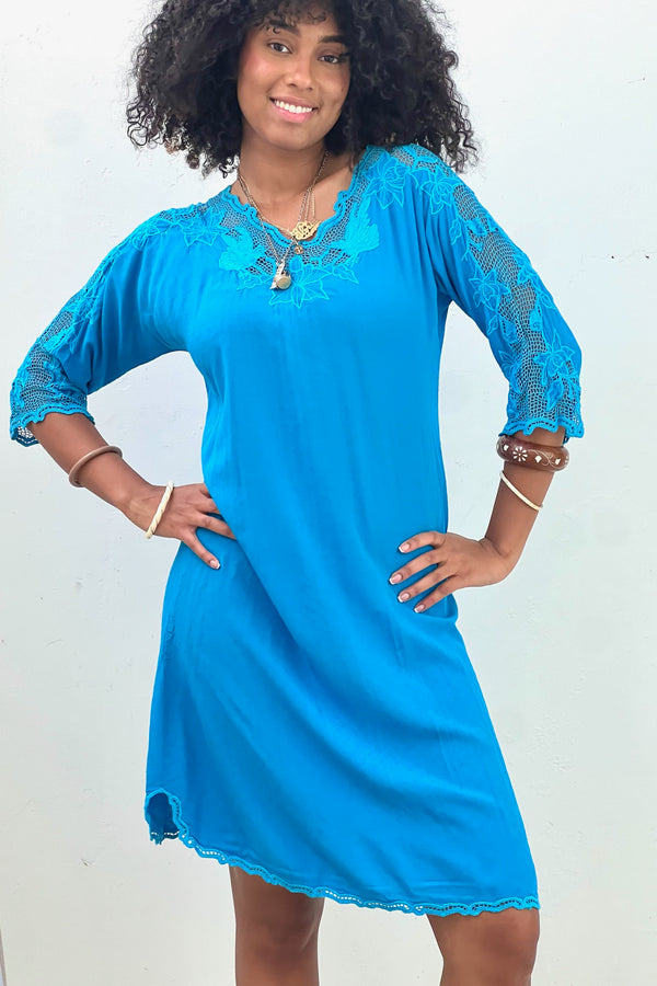 Vintage Bali Mesh Midi Dress, Rayon