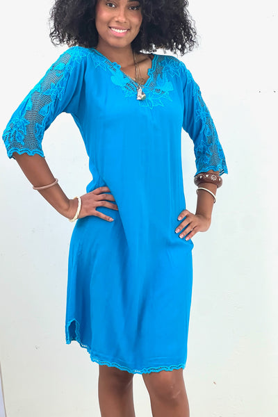 Vintage Bali Mesh Midi Dress, Rayon, view 3