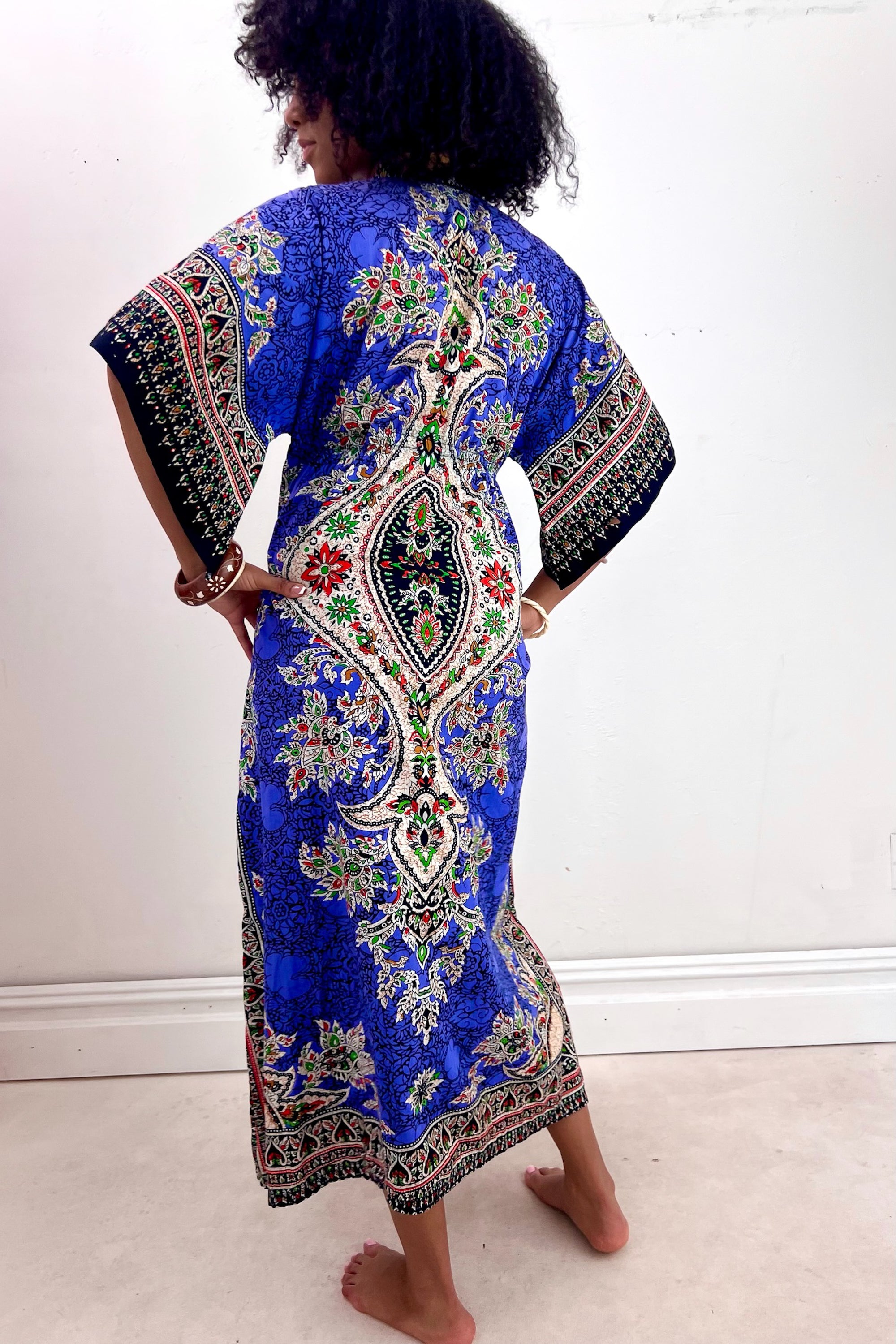 Vintage Cotton Batiq Print Dress