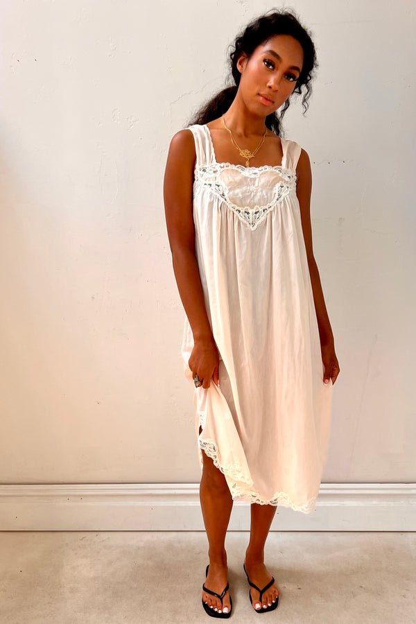 Vintage Barbizon Slip Nightie Dress, Cotton blend