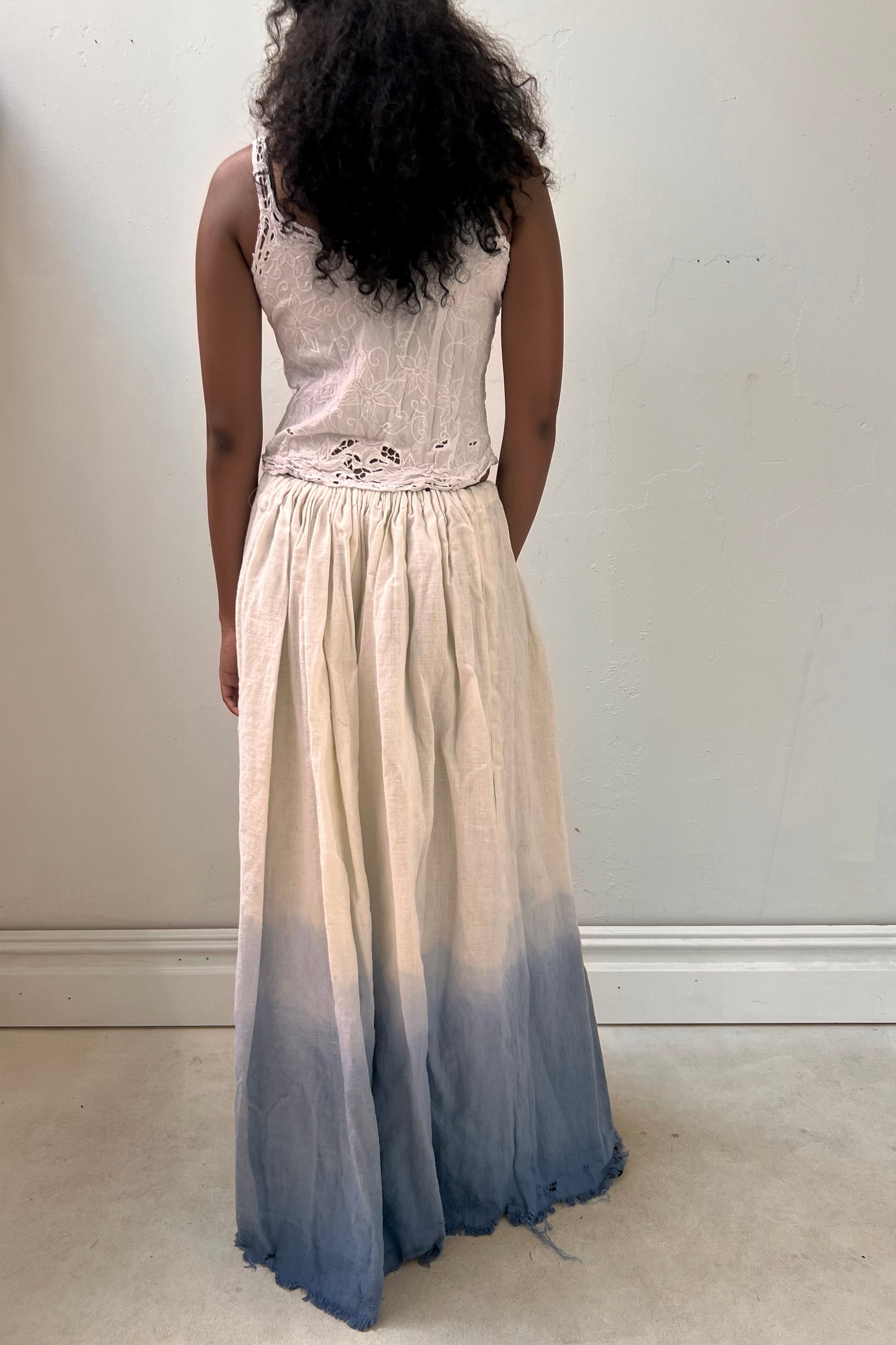 Vintage Linen Maxi Skirt Selected by Anna Corinna