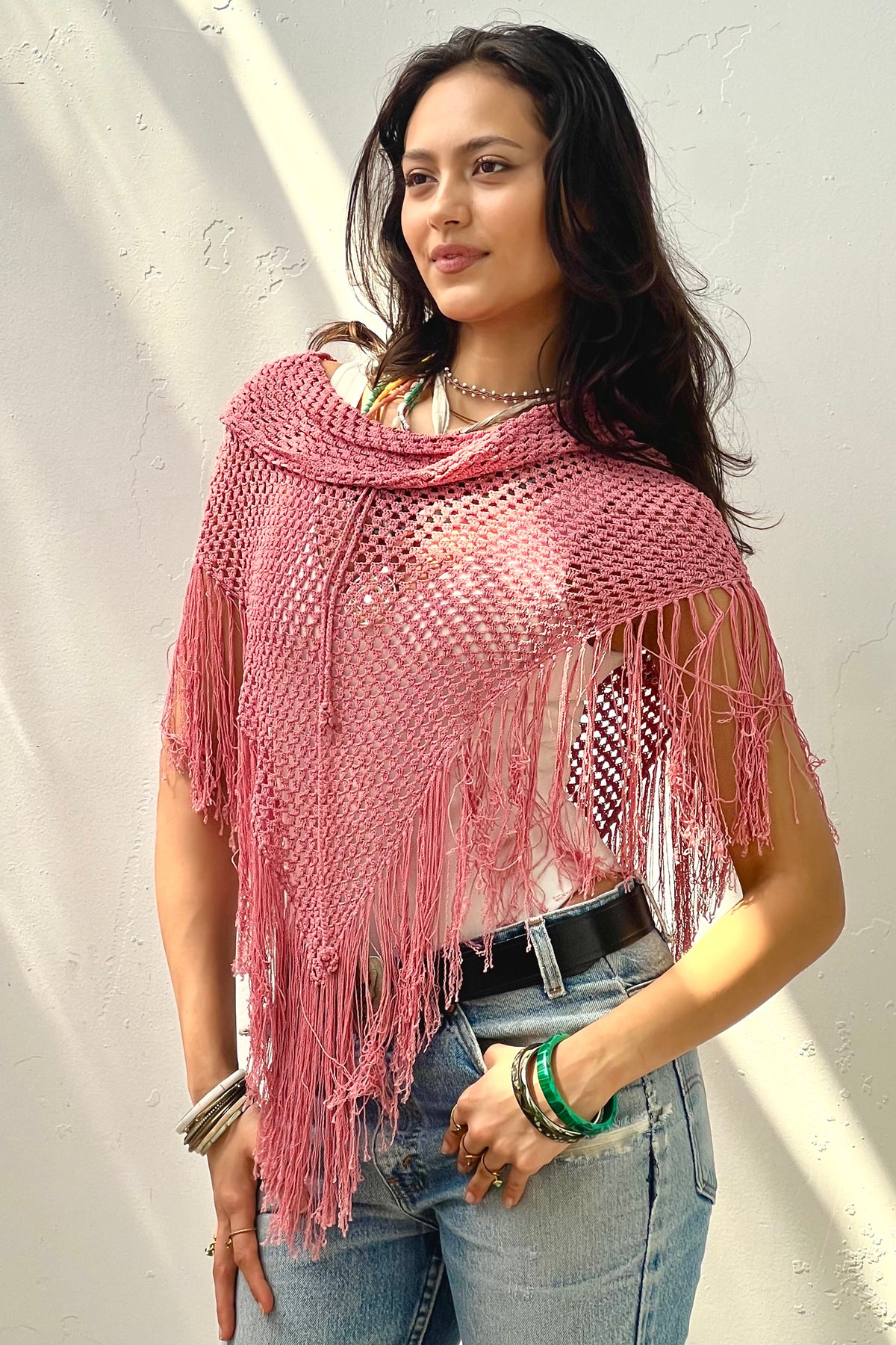 Vintage Crocheted Demi Poncho Top