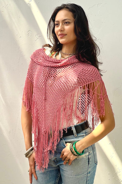 Vintage Crocheted Demi Poncho Top