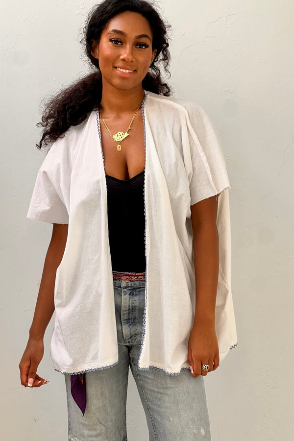 Anna Corinna Reworked Vintage Sweet Embroidered Jacket, Cotton