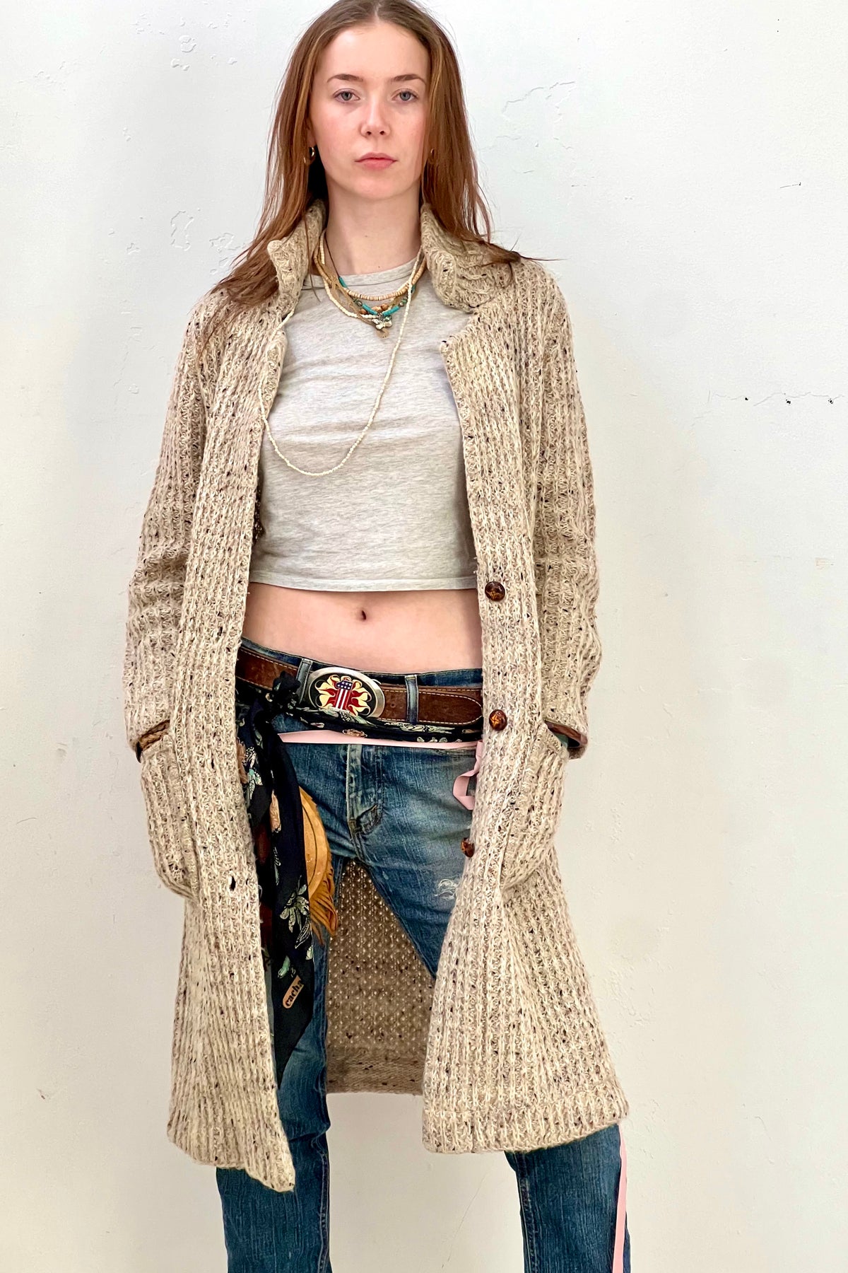 Vintage Cardigan Coat, Acrylic