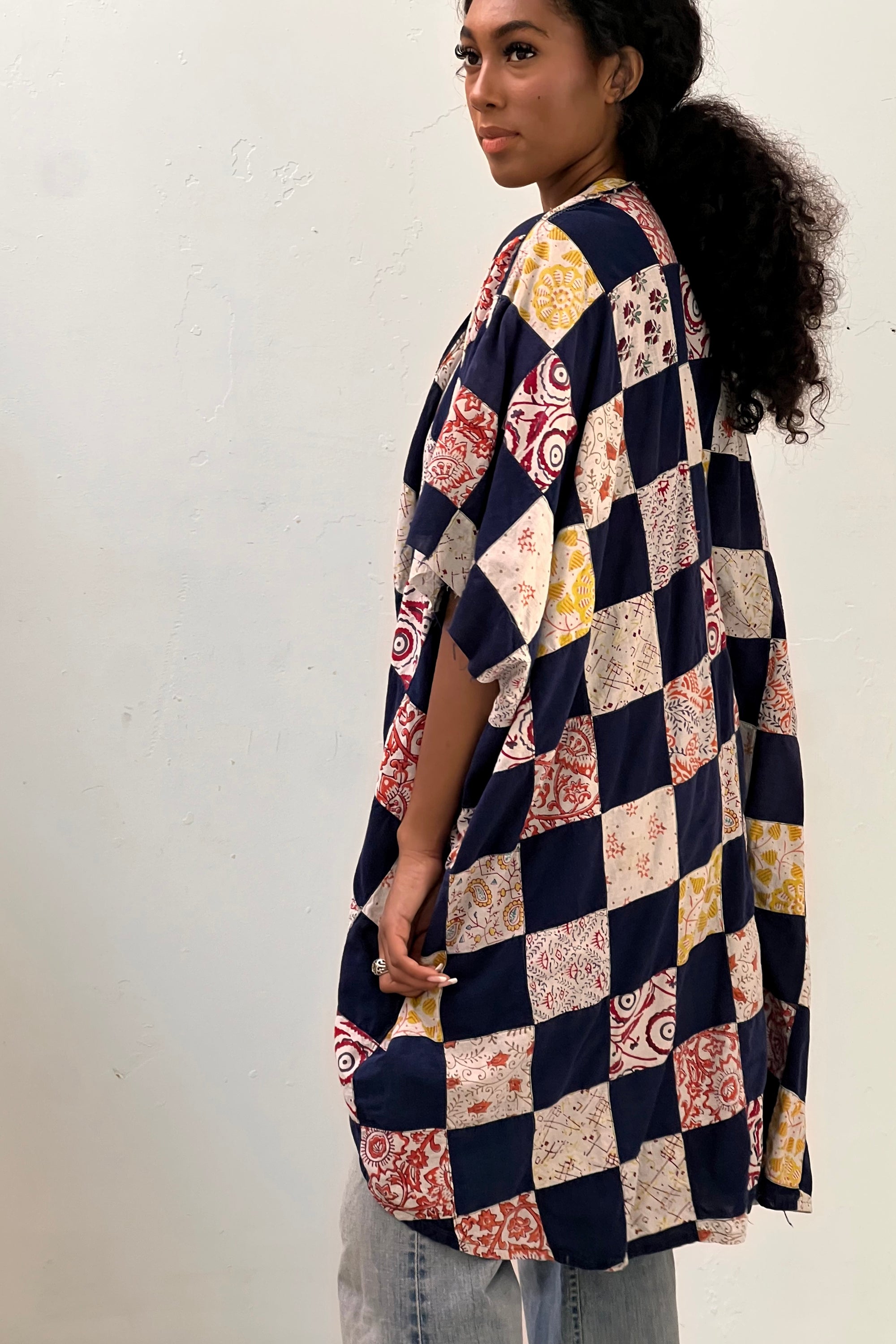 Anna Corinna Reworked Vintage Patchwork Blockprint Jacket