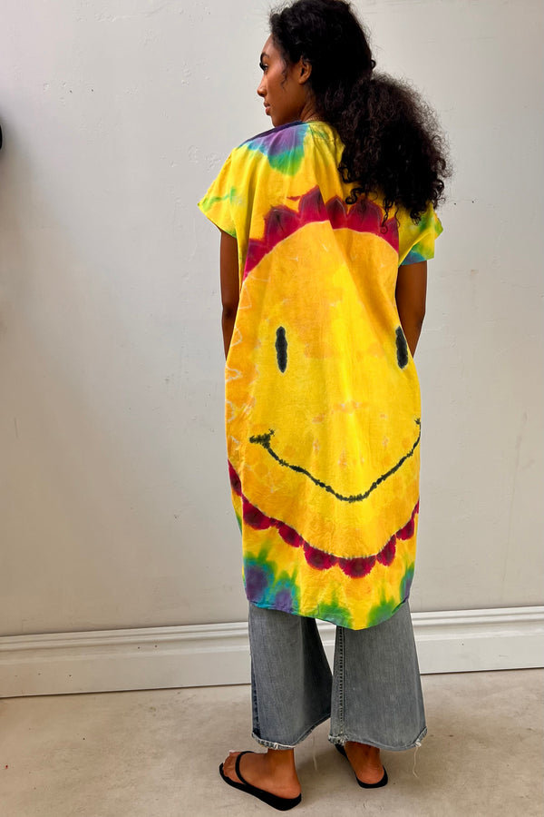 Anna Corinna Reworked Vintage Tie Dye Smile Jacket, Cotton