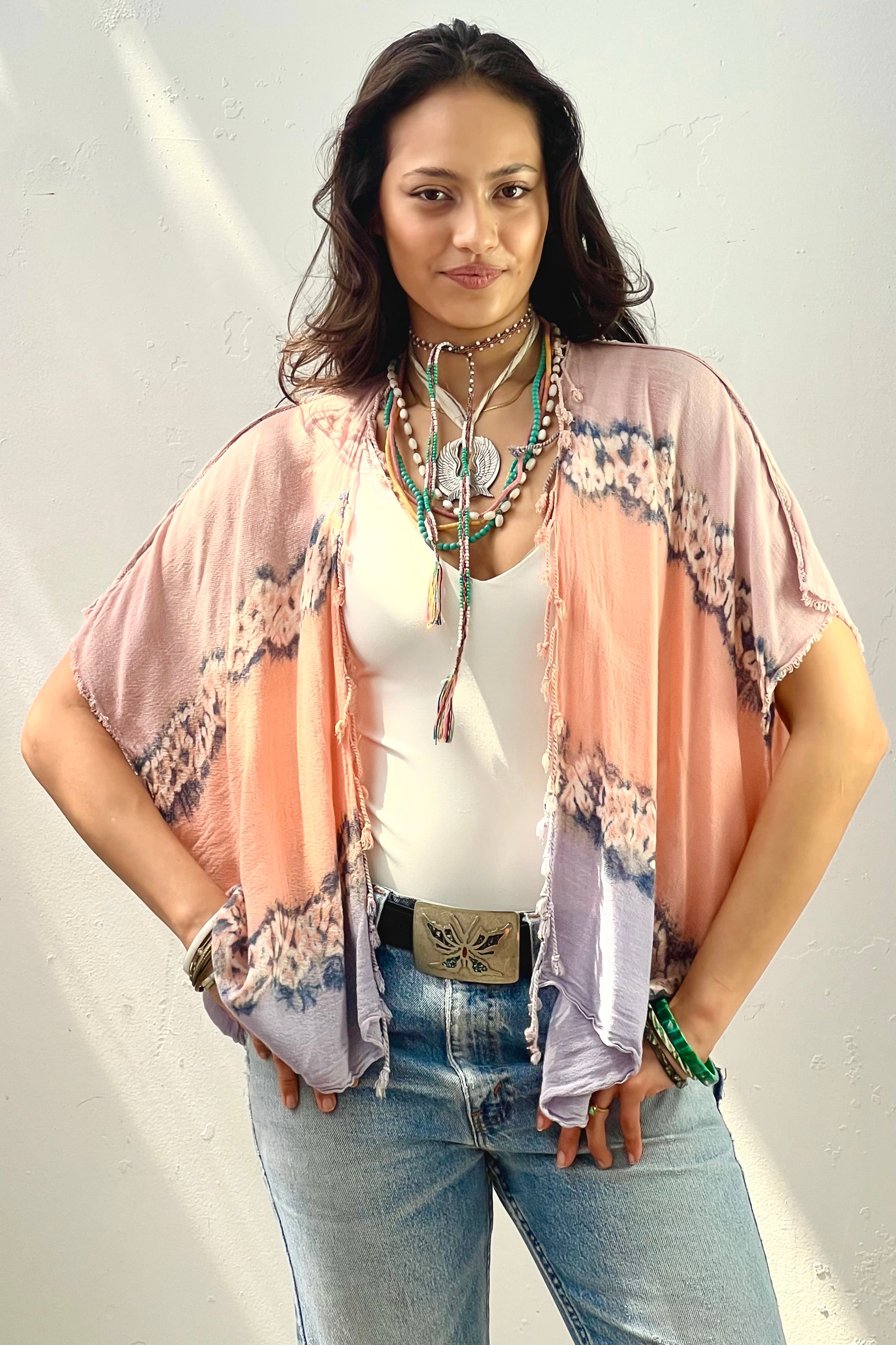 Anna Corinna Reworked Vintage Dyed Silk Jacket