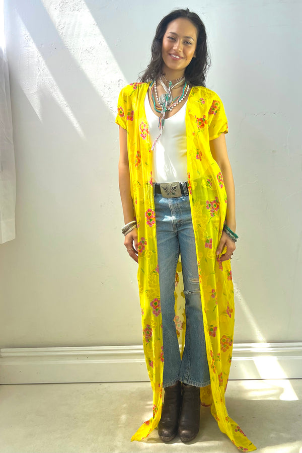 Anna Corinna Reworked Vintage Sunshiney Maxi Jacket