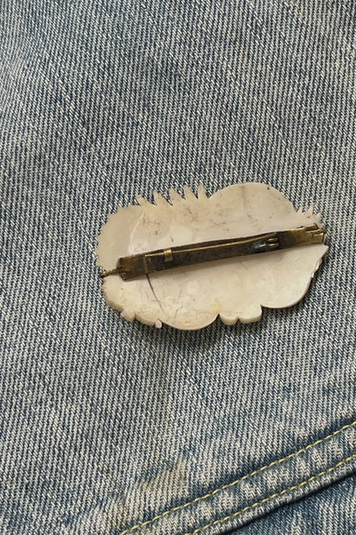 Vintage Mother of Pearl Dragon Pin 1960's