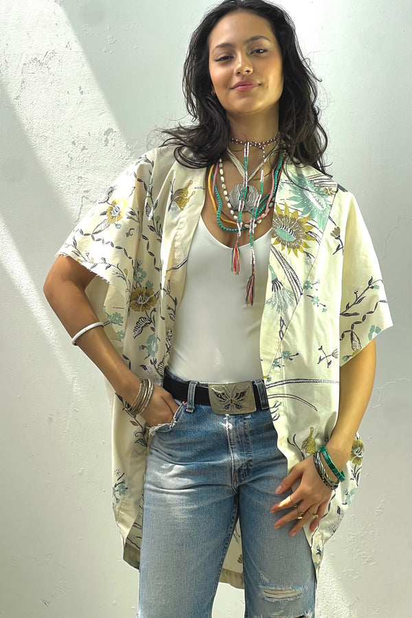 Anna Corinna Reworked Vintage Batiq Print Jacket