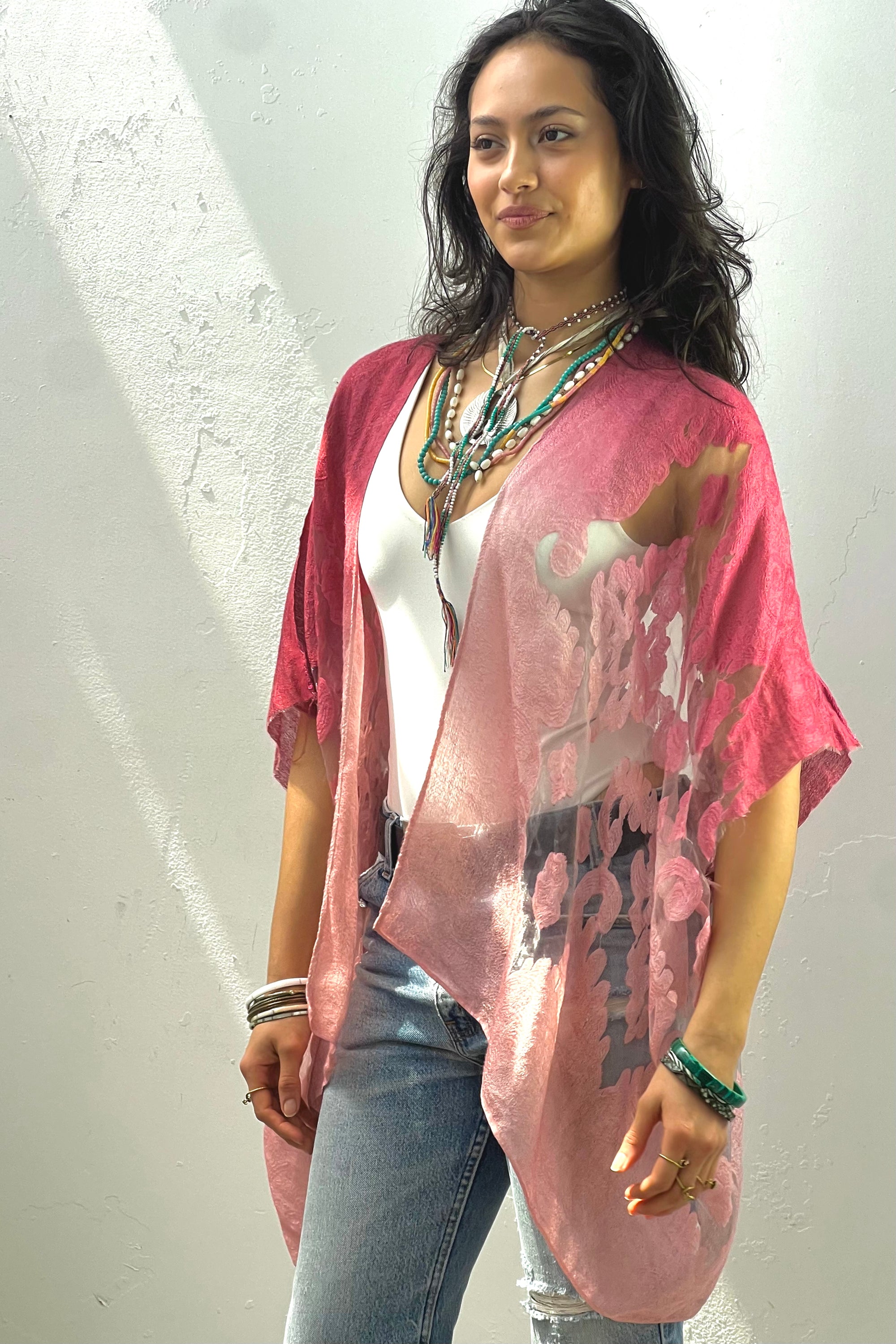 Anna Corinna Reworked Vintage Sheer Woven Jacket