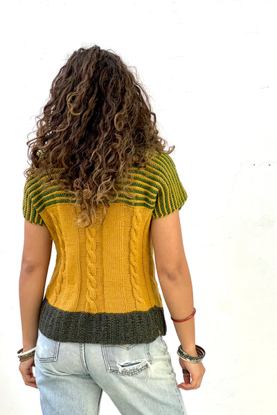 Vintage Hand Knit Sweet Sweater, Wool blend, view 3