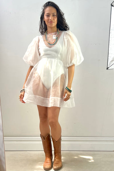Vintage Amanda Uprichard Sheer Babydoll Dress, view 3
