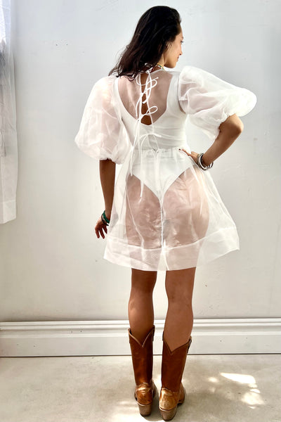 Vintage Amanda Uprichard Sheer Babydoll Dress, view 2