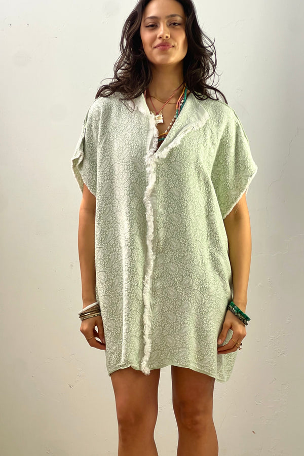 Anna Corinna Reworked Vintage Brocade Paisley Smock Dress