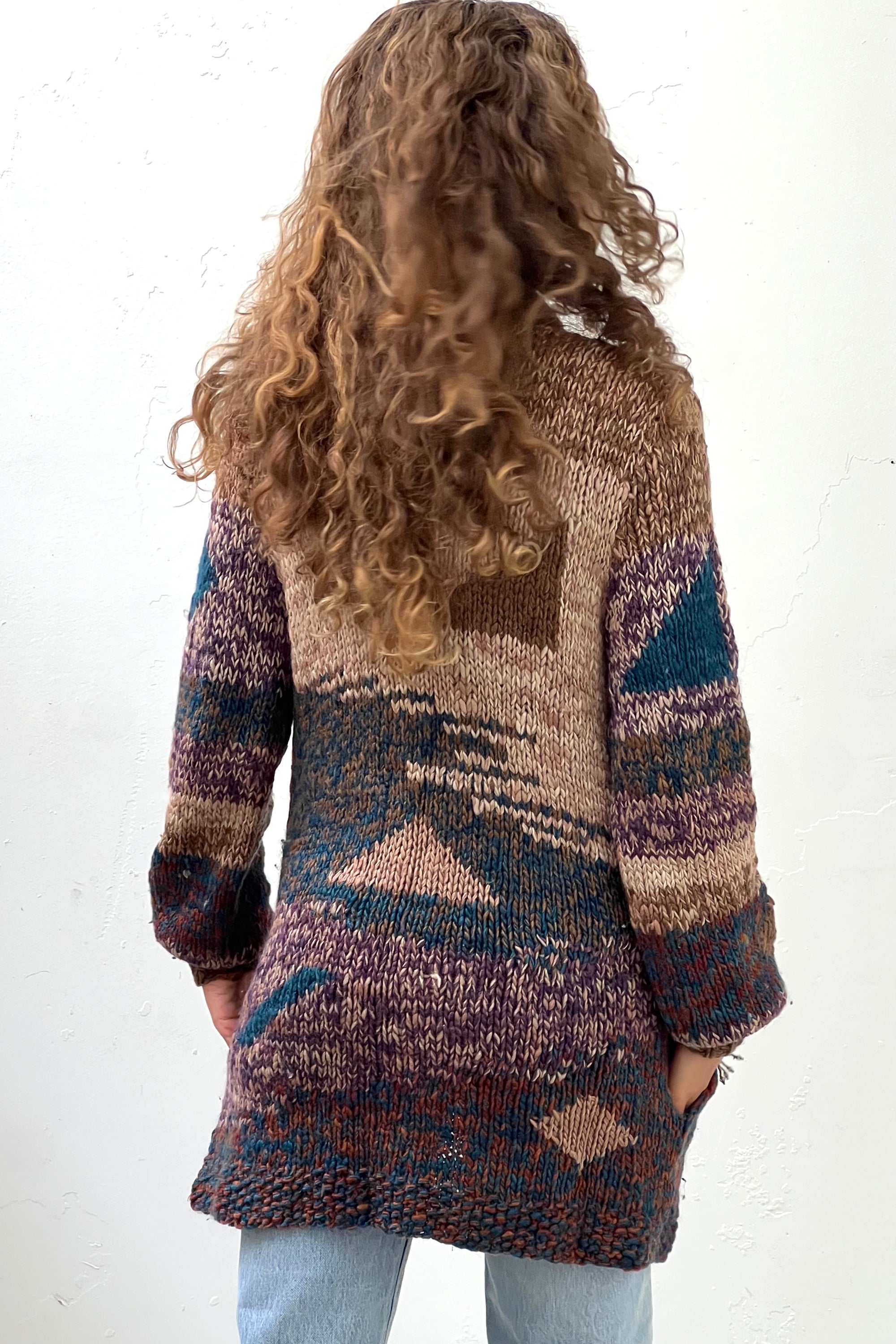 Vintage Hand MadeWool Sweater Coat Selected by Anna Corinna