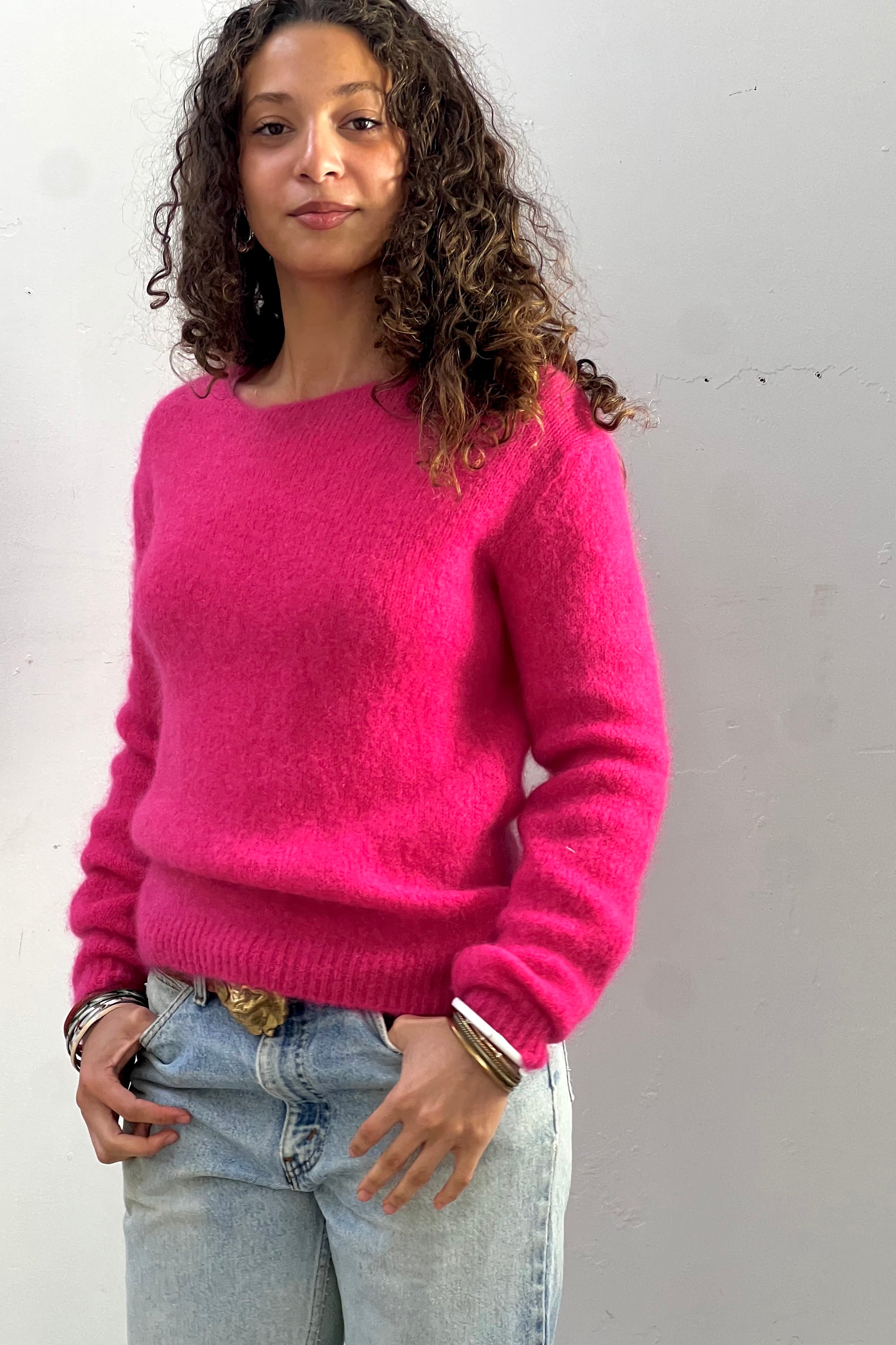 Vintage Italian Neon Wool Sweater Selected by Anna Corinna