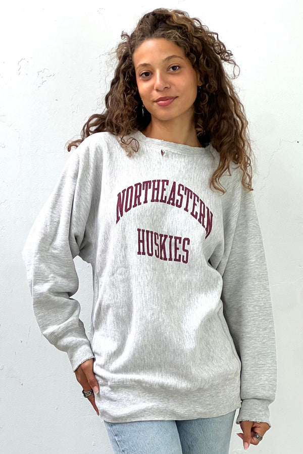 Vintage NorthEastern Champion Reverse Weave Sweatshirt, Cotton