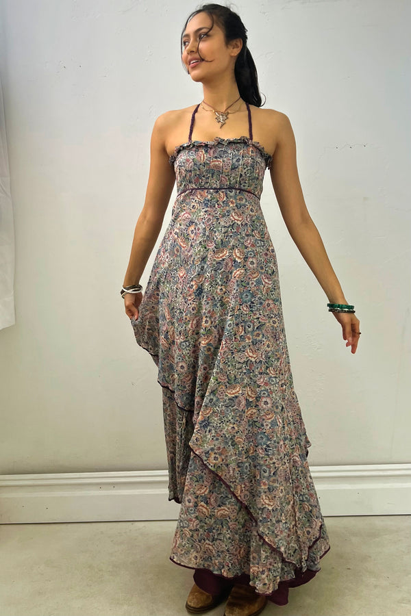 Vintage Printed Jill Stuart Maxi Dress, size XS