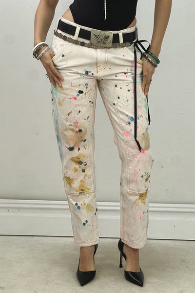 Carhartt Splattered 90s Double Knee Pants Reworked Vintage