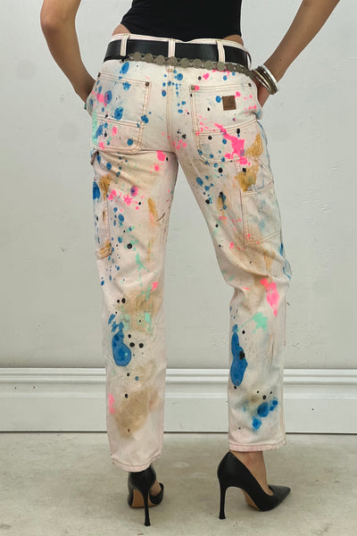 Carhartt Splattered 90s Double Knee Pants Reworked Vintage