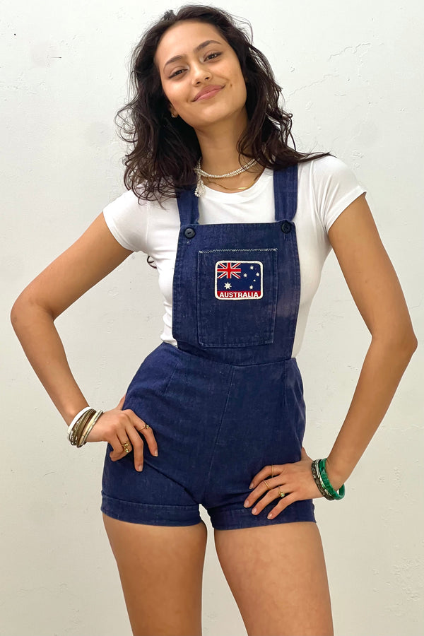 Anna Corinna Reworked Vintage Denim Overall Shortys