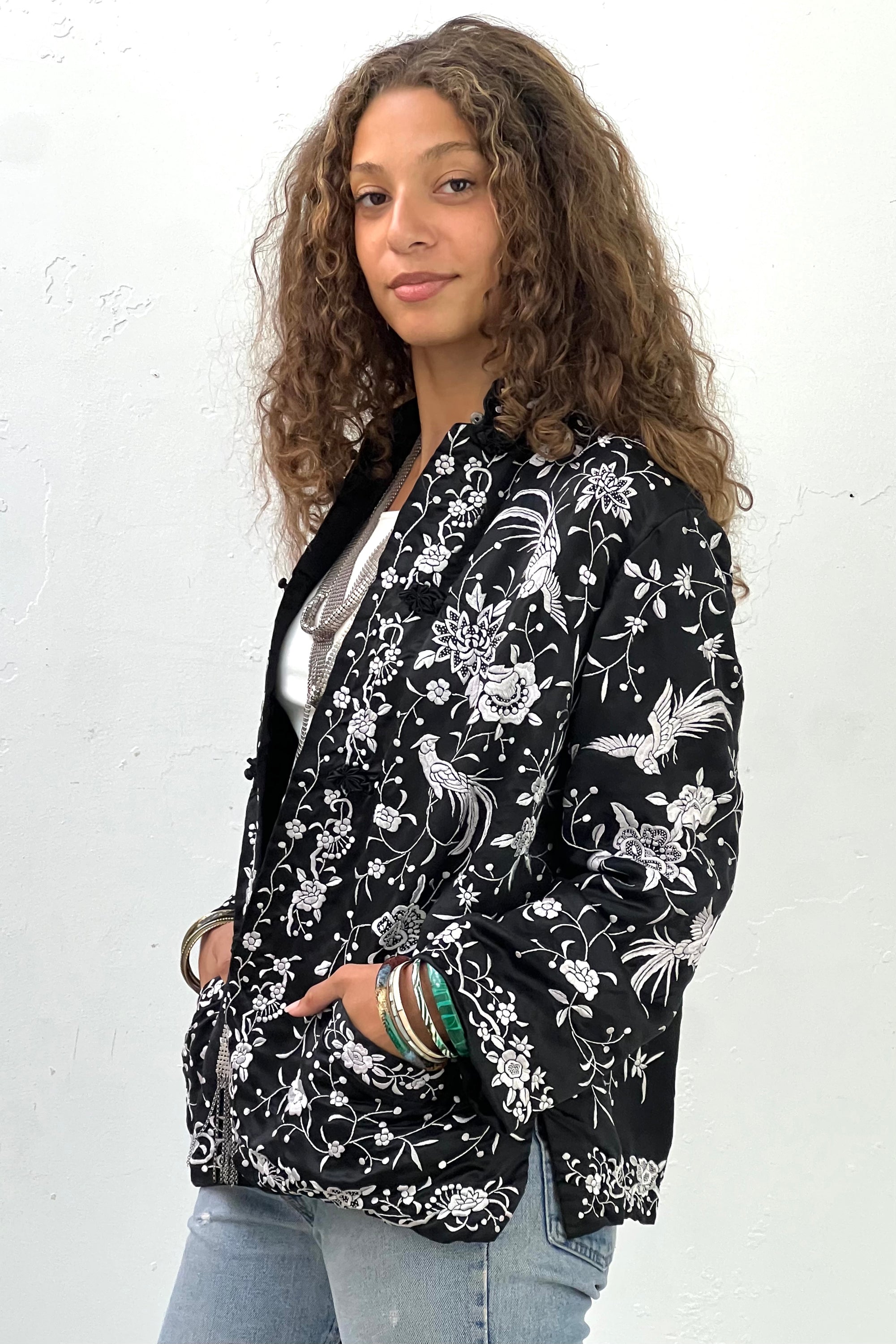 Vintage Silk Hand Embroidered Jacket Selected by Anna Corinna